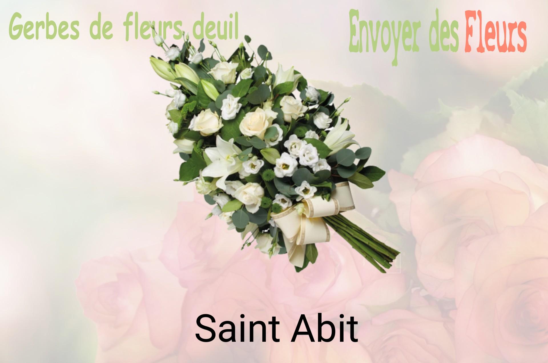 Gerbe de fleurs de deuil livrée à Saint-Abit